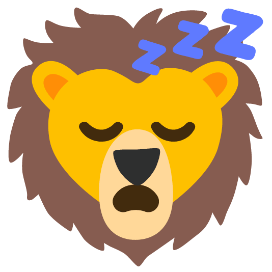 sleeping lion face