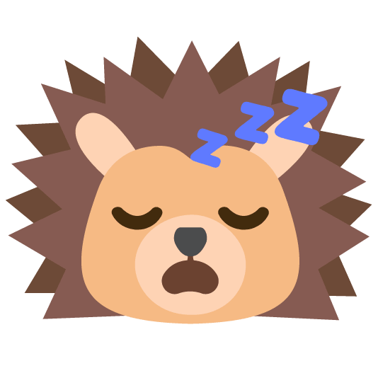 sleeping hedgehog