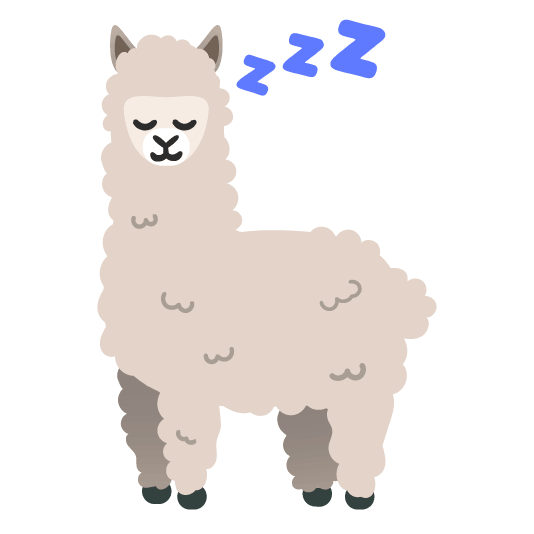 sleeping llama