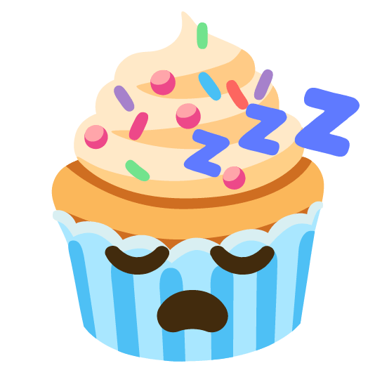 sleeping cupcake