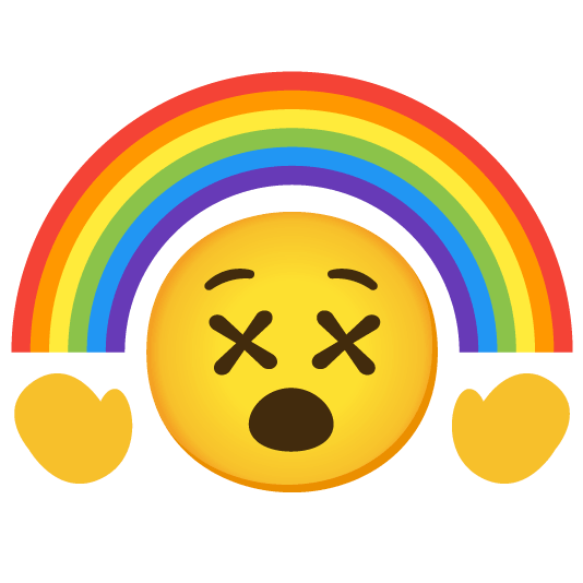 dizzy face rainbow