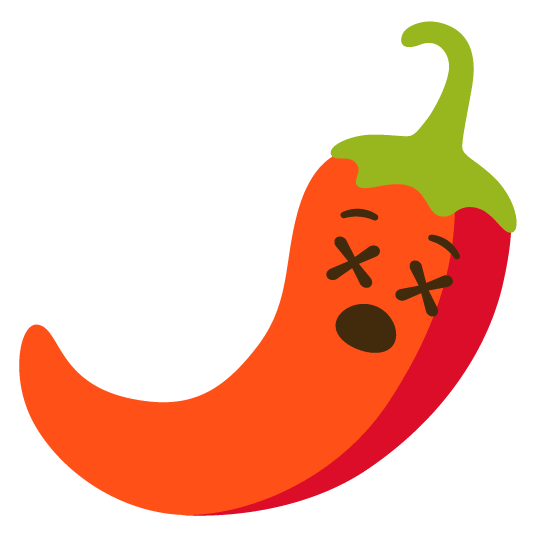 dizzy face hot pepper