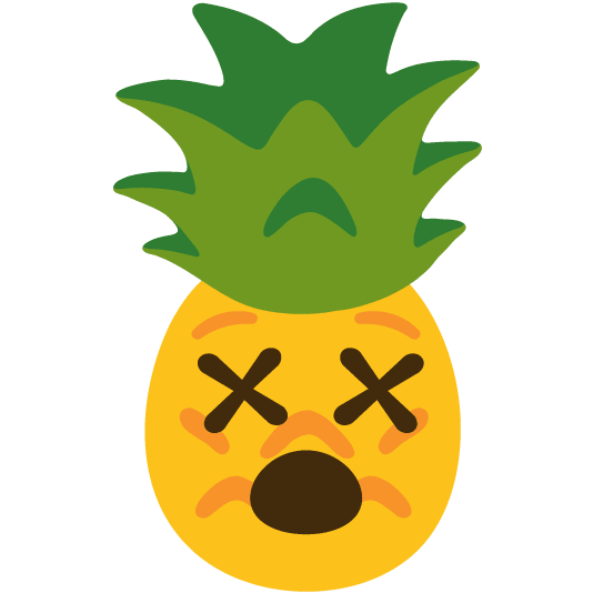 dizzy face pineapple