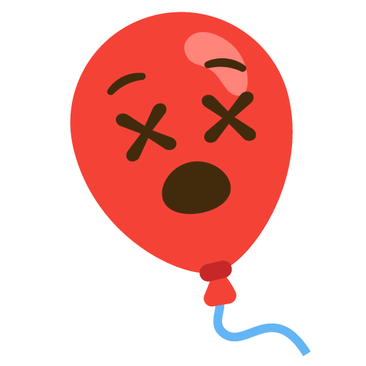dizzy face balloon