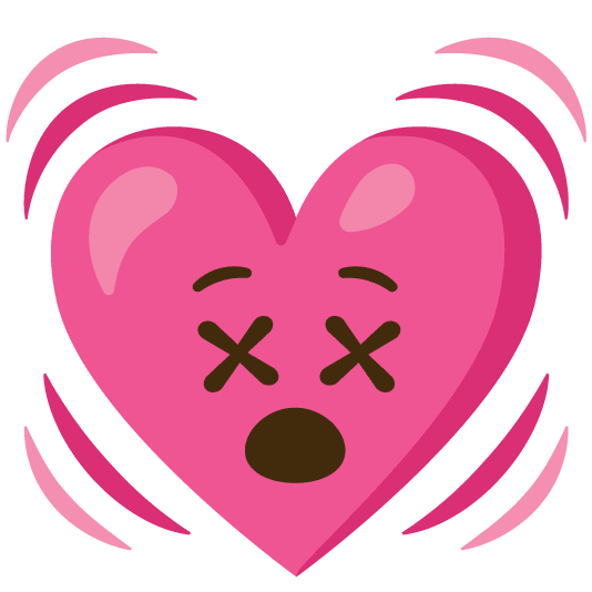 dizzy face heartbeat