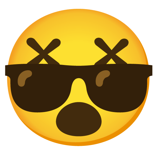 dizzy face sunglasses
