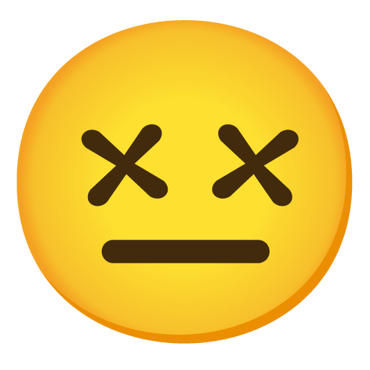 dizzy face expressionless