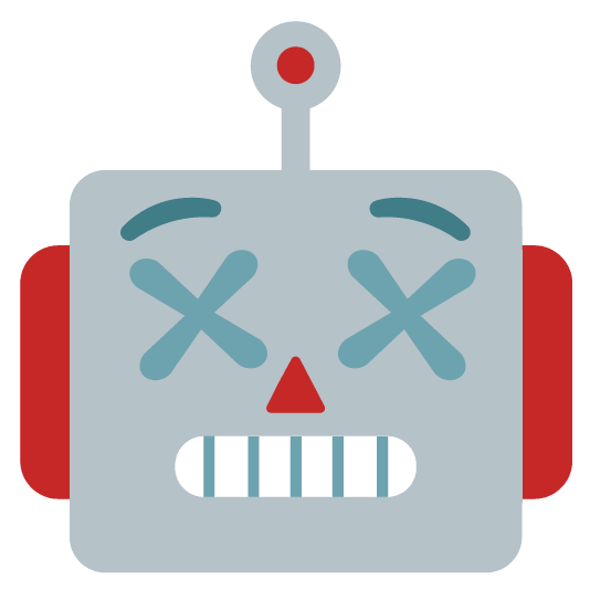 dizzy face robot face