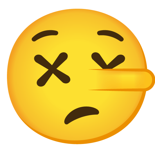 dizzy face lying face