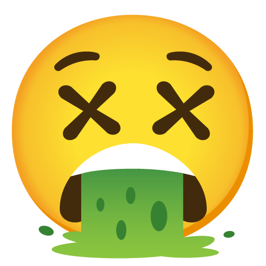 dizzy face face vomiting