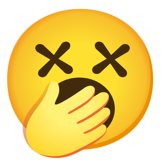 dizzy face yawning face