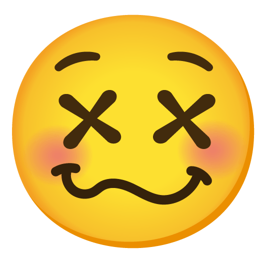 dizzy face woozy face