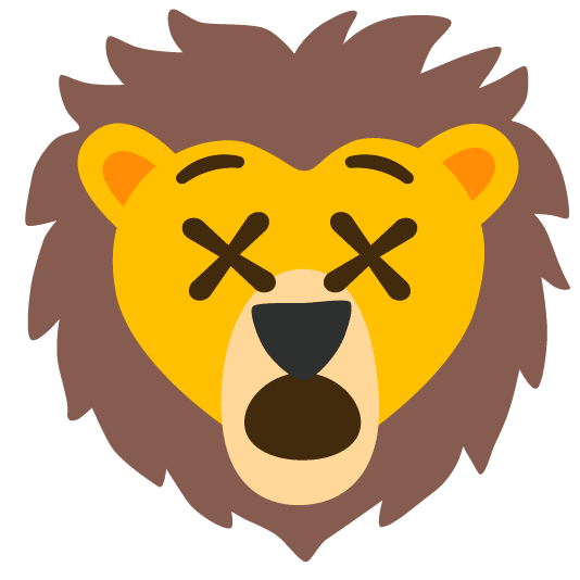 dizzy face lion face