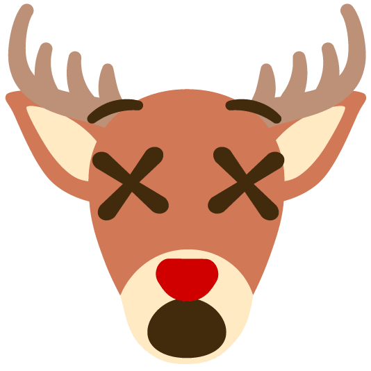 dizzy face deer