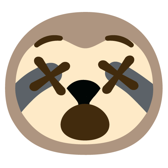 dizzy face sloth