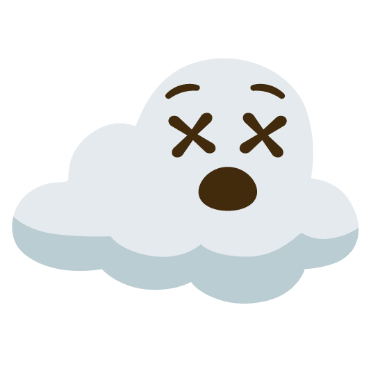dizzy face cloud