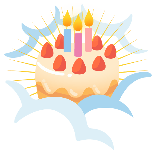 face in clouds birthday