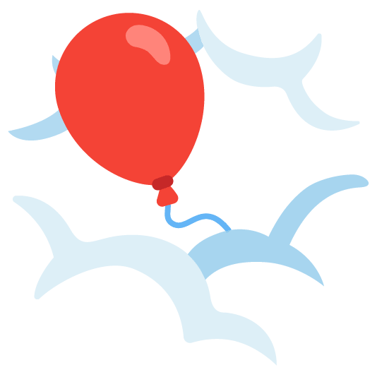 face in clouds balloon