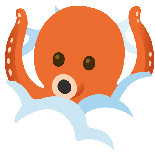 face in clouds octopus