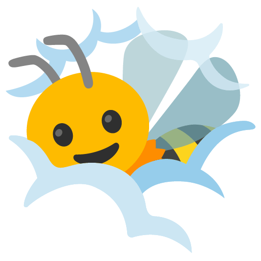 face in clouds bee
