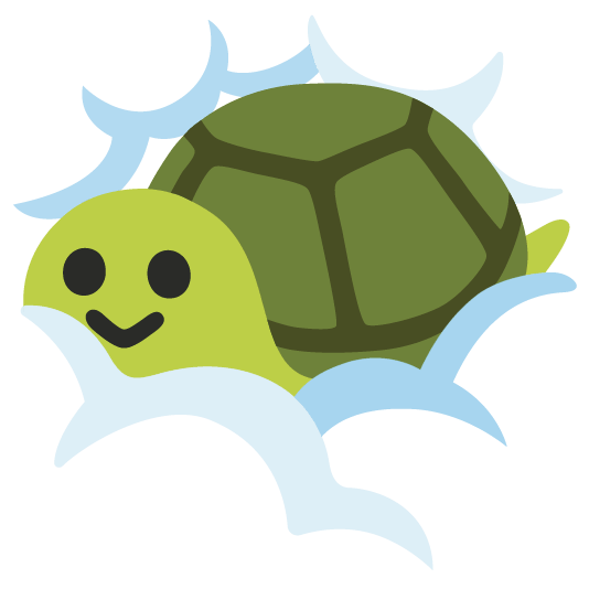 face in clouds turtle