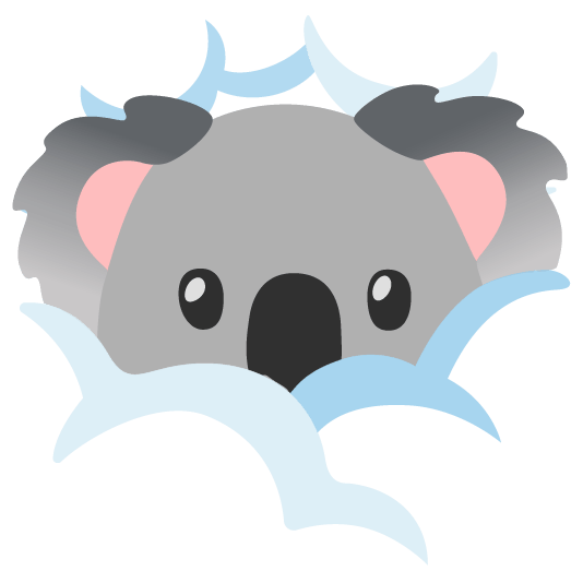 face in clouds koala