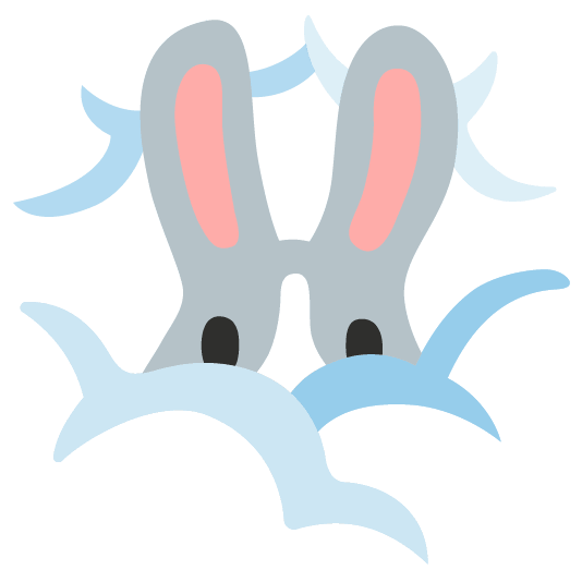 face in clouds rabbit