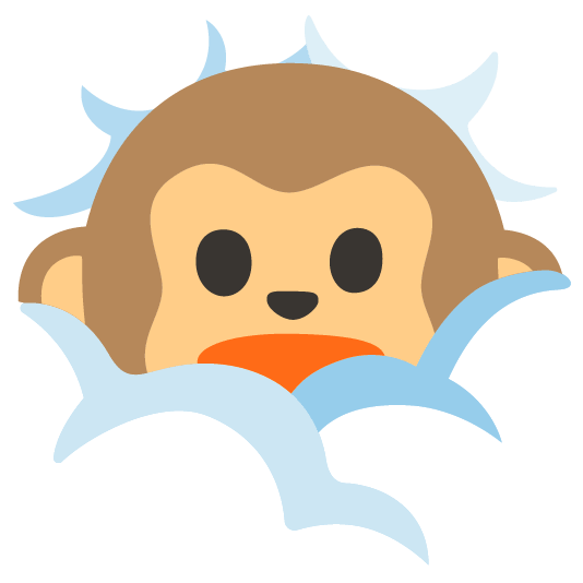 face in clouds monkey face