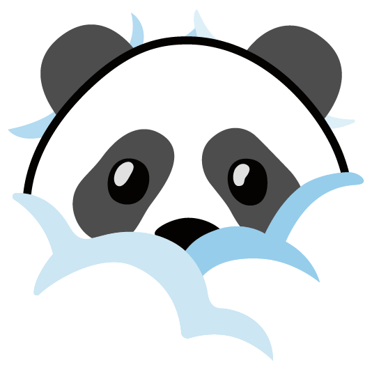 face in clouds panda face