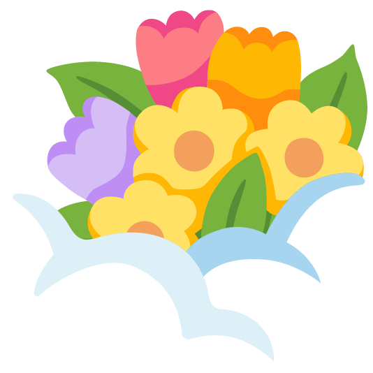 face in clouds bouquet