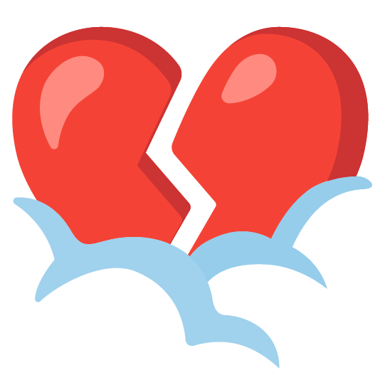 face in clouds broken heart