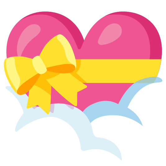 face in clouds gift heart