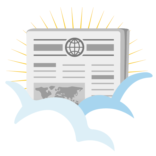 face in clouds newspaper