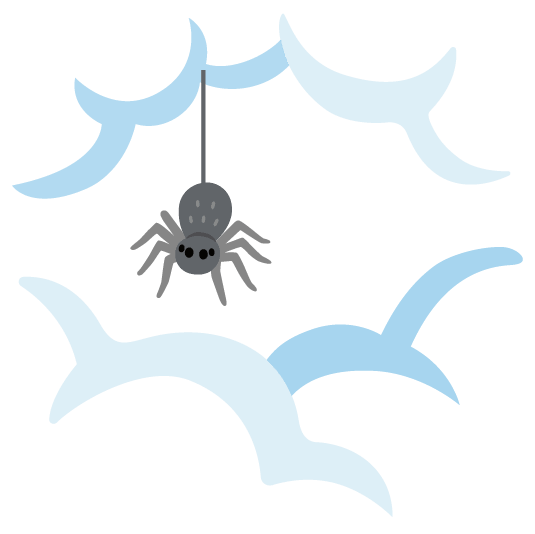 face in clouds spider