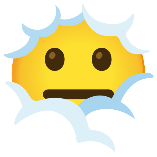 face in clouds neutral face