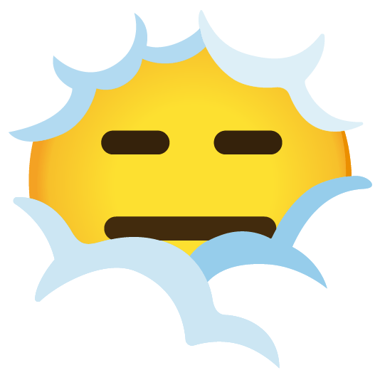 face in clouds expressionless