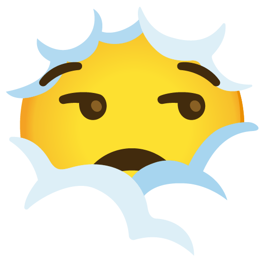 face in clouds unamused