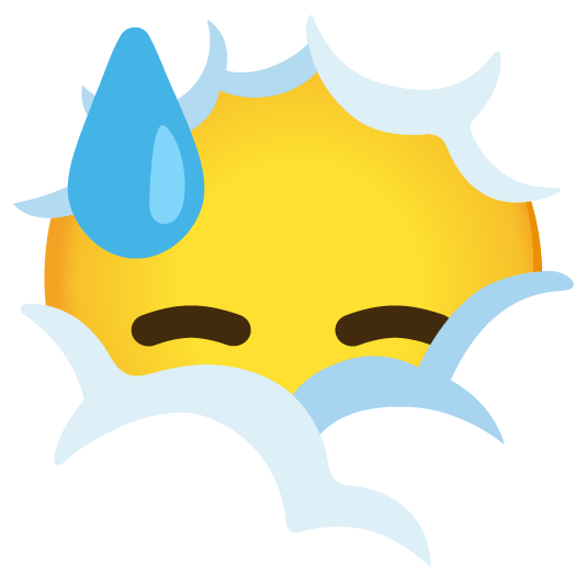 face in clouds sweat