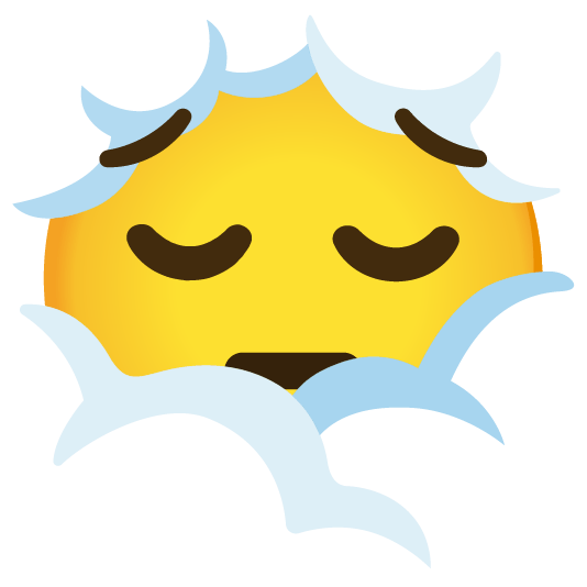 face in clouds pensive