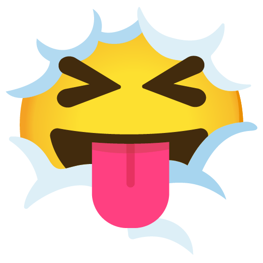 face in clouds stuck out tongue closed eyes