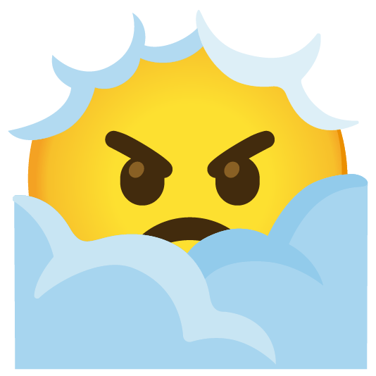 face in clouds angry