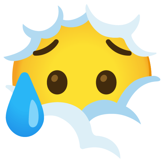 face in clouds disappointed relieved