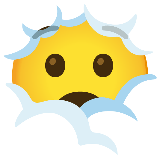 face in clouds anguished