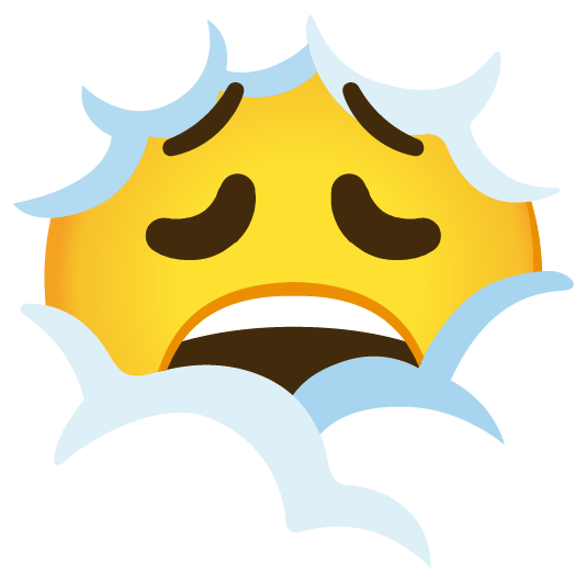 face in clouds weary