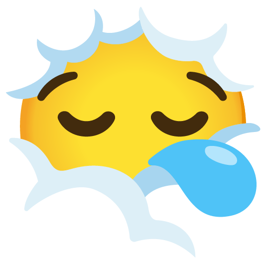 face in clouds sleepy
