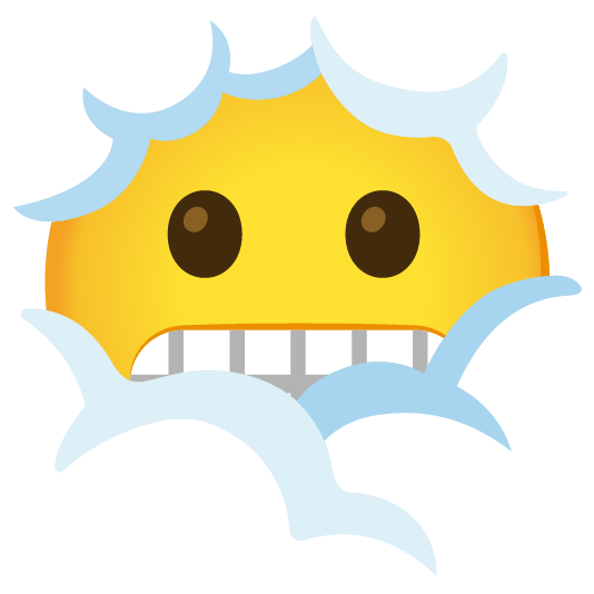 face in clouds grimacing