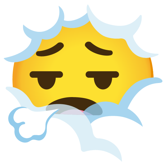 face in clouds face exhaling