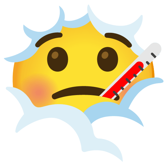 face in clouds face with thermometer