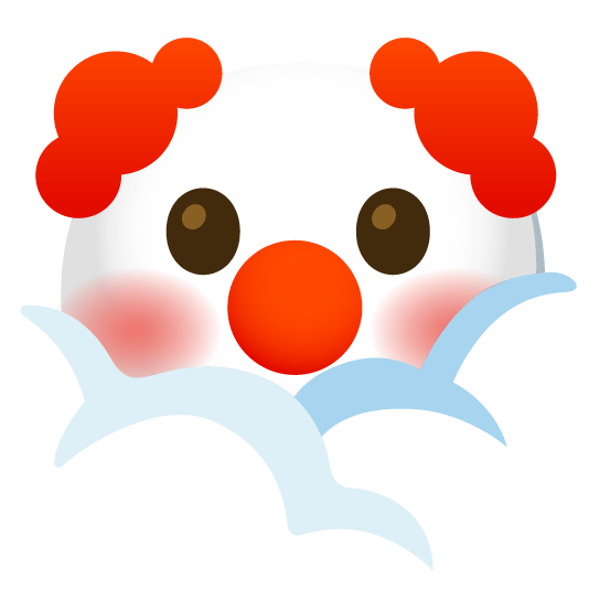 face in clouds clown face