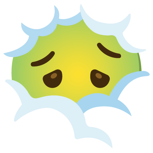 face in clouds nauseated face